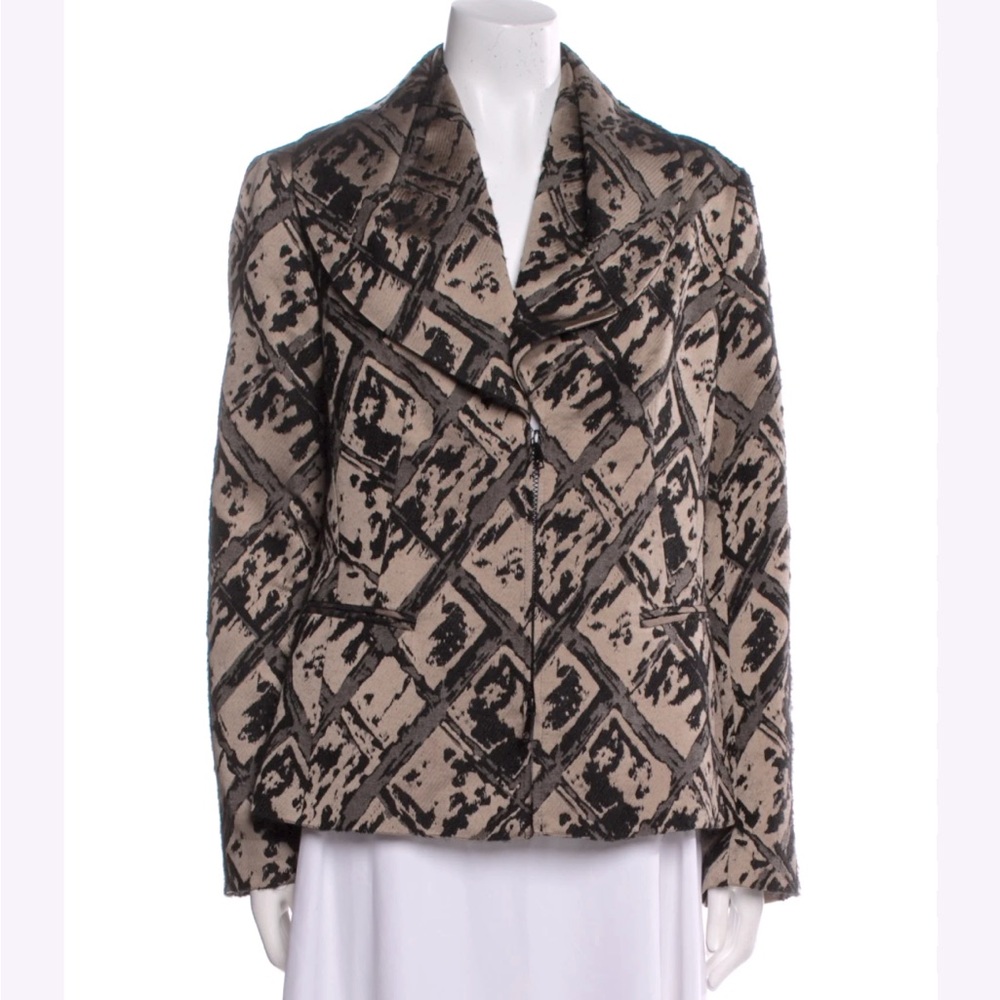 Lafayette 148 New York Zip Blazer Jacket Size 16 NWT Office